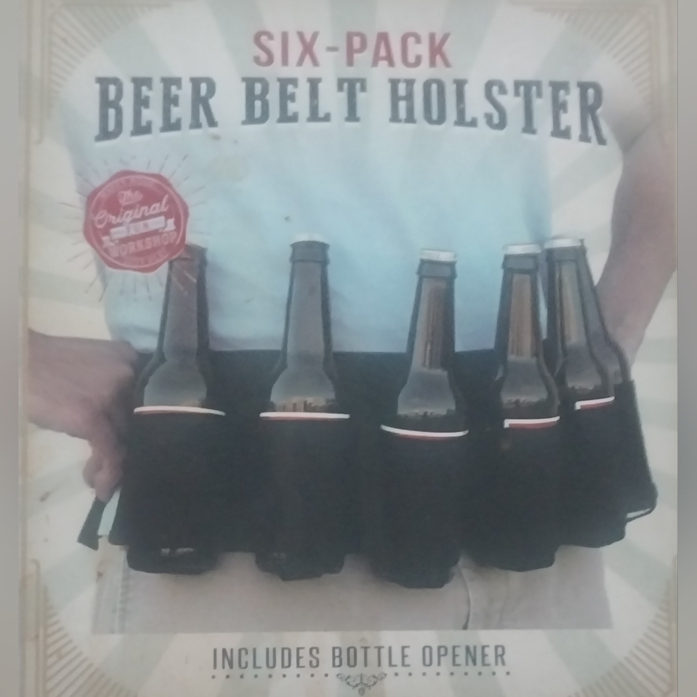 Six-Pack Beer Belt Holster - Black
